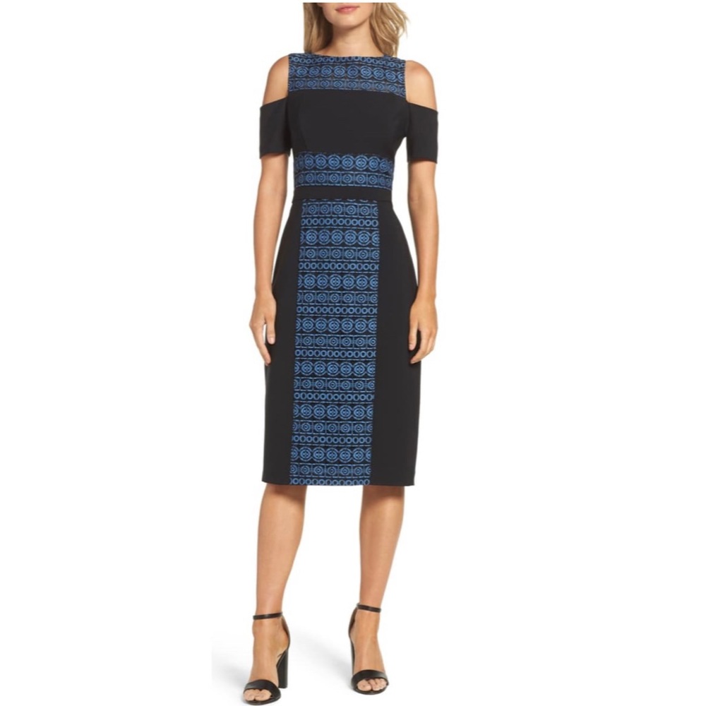 Maggie London Cold Shoulder Fit&Flare Dress